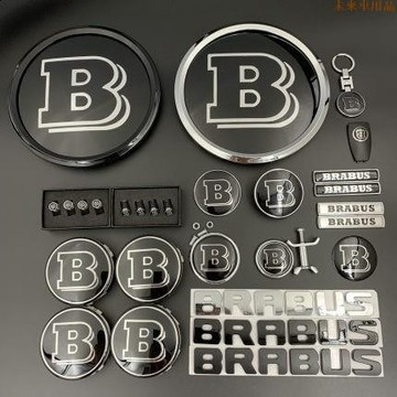 特惠特品💎賓士BENZ改裝 巴博斯車標貼 尾標方向盤標 輪轂蓋 改裝飾貼C/E/S級機蓋標 GLC前大標 後尾箱標 後