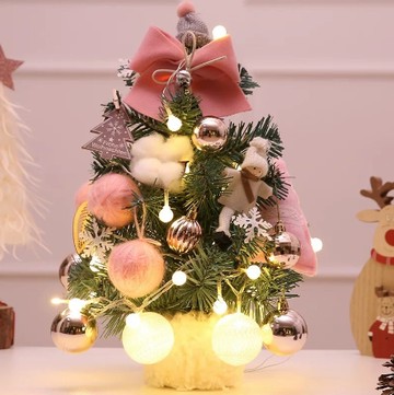 【家寵LOVEHOME】 LOVEHOME Christmas 聖誕節裝飾迷你聖誕樹發光小樹 - 粉色版