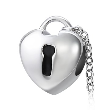 925純銀串珠．手作材料．愛心墜飾