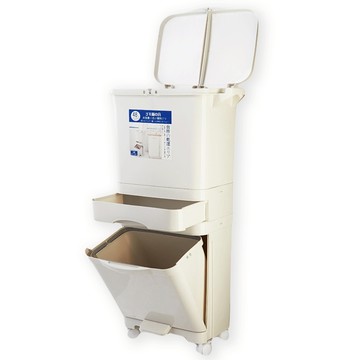 【雙內桶款】雙層垃圾桶 三層垃圾桶 雙內桶 回收垃圾桶 分類桶 廚房垃圾桶 滑輪垃圾桶 日式垃圾桶 收納桶