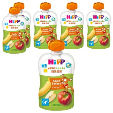 HiPP 喜寶 生機水果趣 蘋果香蕉  100g  6瓶