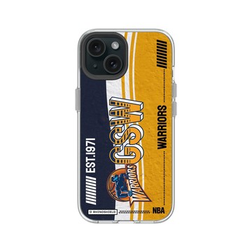 iPhone 15 Clear 透明 - NBA - 復古球員卡-金州勇士 Golden State Warriors - Vintage Card