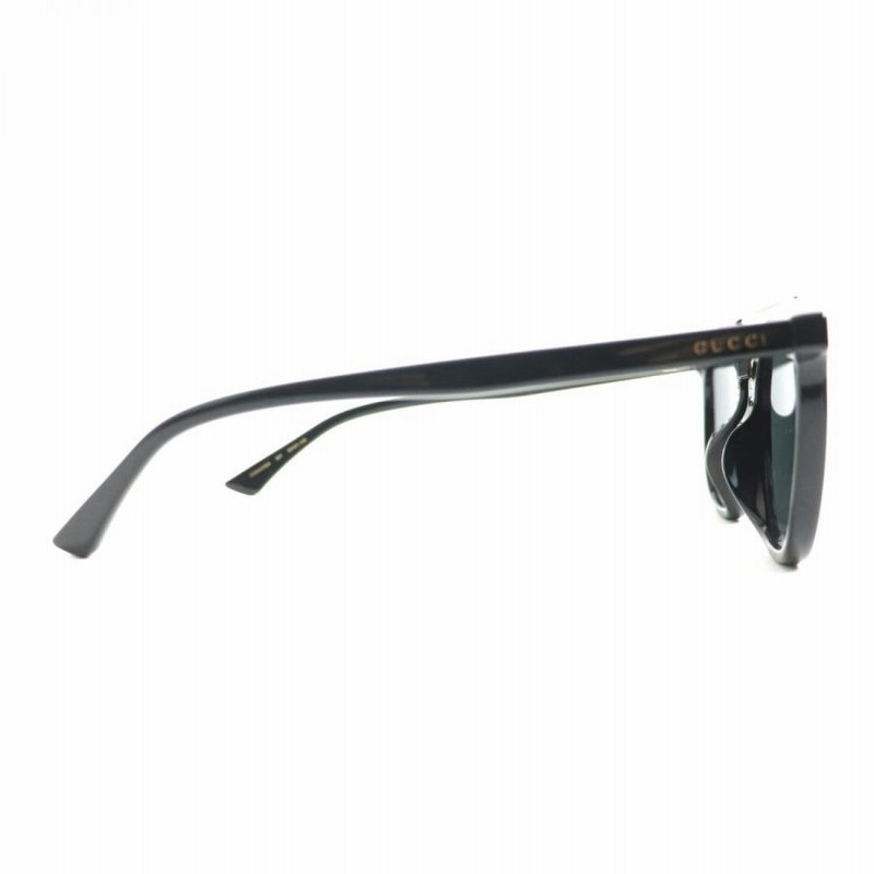 未使用品▽GUCCI グッチ GG0403SA 001 ツーブリッジ ロゴ入り 