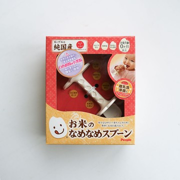 日本 People 米製品玩具系列-米的咬舔湯匙玩具(柔軟)