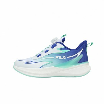 Fila 慢跑鞋 J405A 中大童 白 藍 拼接 旋鈕 斐樂 運動鞋 3J405A631