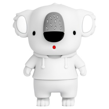 Familidoo 法米多 固齒器 3個月以上 食品級矽膠  淺灰色 考拉無尾熊  1個