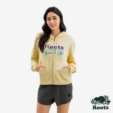 Roots女裝- WINTER BEAVER 連帽外套-奶油黃