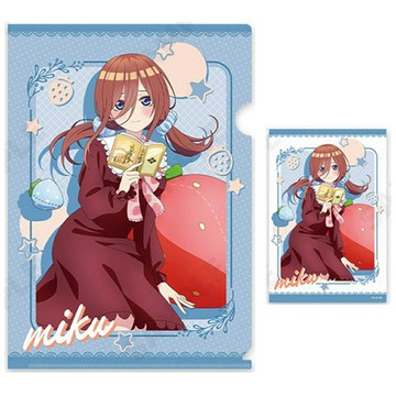 3.中野三玖草莓家居服A4文件夾&不干膠SET五等分的新娘