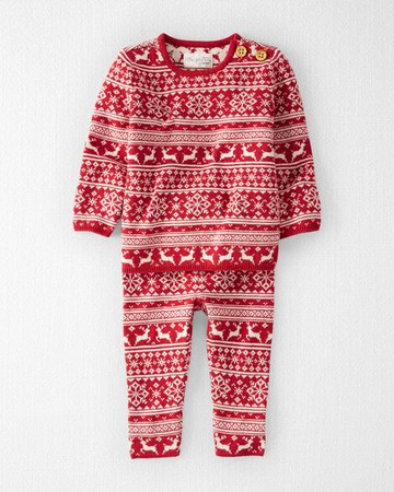 Baby Organic Cotton Fair Isle Sweater Set