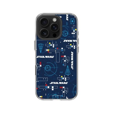 iPhone 16 Pro Clear Case（相機按鈕） 透明 - 迪士尼-星際大戰 Star Wars - 經典幾何Pattern