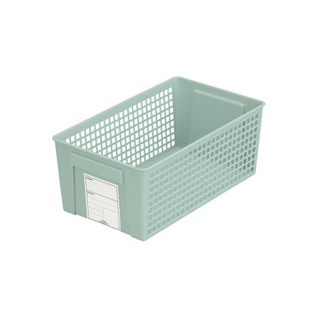 【日本INOMATA】日製層架櫥櫃分類用收納籃(寬型)-3入-多色可選-藍