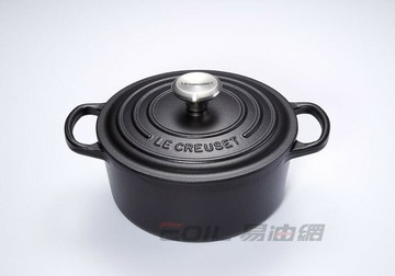 Le Creuset 圓型鑄鐵鍋 18cm 1.8L 黑／櫻桃紅／火焰橘／馬賽藍