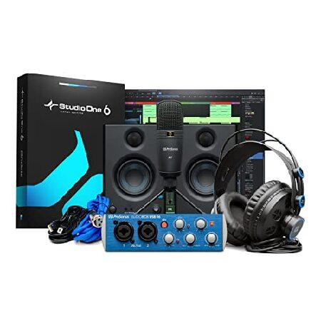 PreSonus AudioBox Studio Ultimate Bundle Complete Recording Kit with Studio Monitors and Studio One Artist and Ableton Live Lite DAW Recording Softwar