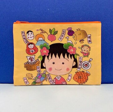 【震撼精品百貨】CHIBI MARUKO CHAN 櫻桃小丸子 防水化妝包/扁平袋-祈福#57651 震撼日式精品百貨