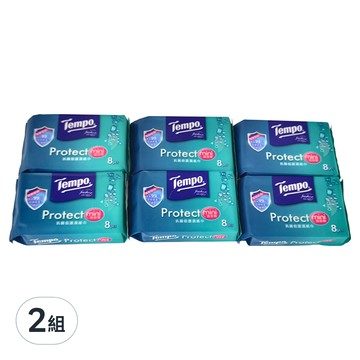 Tempo 抗菌倍護濕巾迷你裝，6包/組，殺滅99%流感病毒及多種常見細菌  2組