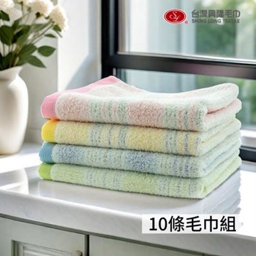 【台灣興隆毛巾】美好時光純棉毛巾 (10條毛巾組/混色)