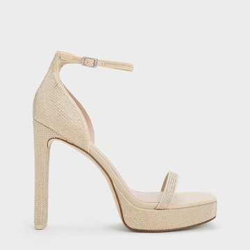 碎鑽繞踝超高跟鞋