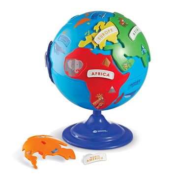 Learning Resources 地球儀立體拼圖 LER7735  6片  地球儀  1個