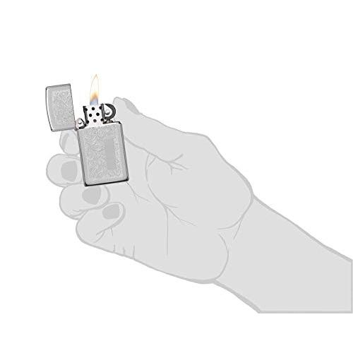 Zippo Slim Venetian （ベネチアン） シルバー ジッポ 1652