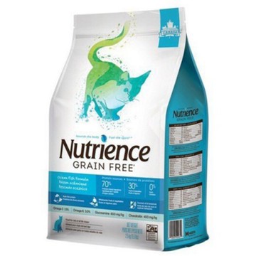 Nutrience紐崔斯GRAIN FREE無穀養生貓-六種魚(深海鱈魚&漢方草本) 1.13kg(2.5lbs) (NT-F2564) x 2入組(購買第二件贈送寵物零食x1包)