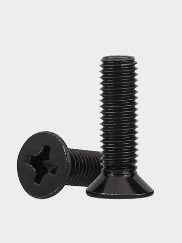 M2.5M3M4M8黑色316不銹鋼沉頭十字螺絲釘鍍黑鋅平頭機螺釘*3/5/30