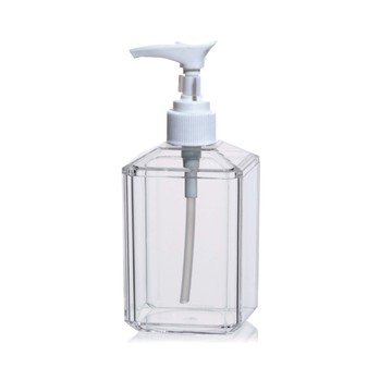 透明素面方形乳液分裝瓶280ml #7031