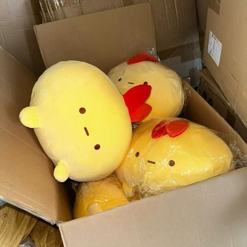3/31🚚角落生物炸蝦大團子毛絨玩具公仔軟萌小團團玩偶牀上陪睡娃娃禮物