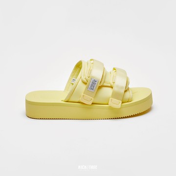 SUICOKE MOTO-PO - Lemon 萊姆黃 尼龍 厚底 魔鬼氈 拖鞋【SK23056POLM】