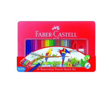 德國 Faber-Castell 輝柏 115939 水性彩色鉛筆 (鐵盒) (48色)【APP滿額下單4%點數(單一帳號最高1500點)】5/31止
