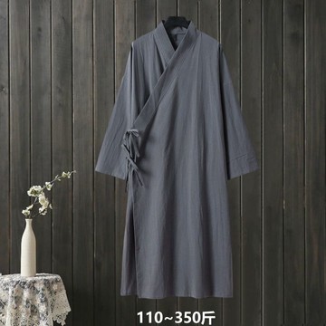 肥佬裝大碼男裝長款禪意道袍改良漢服馬甲兩件套中國風長袍居士服 pb6271