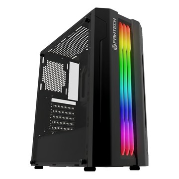 FANTECH 突擊戰甲 CG72 電競電腦主機機箱 側面透光強化玻璃 面板RGB燈效 支援最多8組風扇 黑色  Black  不適用