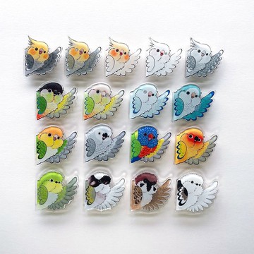 Rolia's 手作 【SAY HI !系列】鸚鵡/鳥/山雀 手機氣墊支架