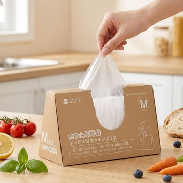 免撕抽取式保鮮袋 食品級冰箱專用 一次性食材冷藏袋 家用廚房收納袋 台灣出貨