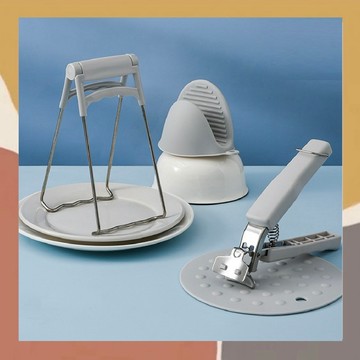 ［so媽］✨台灣現貨📦廚房料理用具 取碗夾 隔熱手套 提盤器 手套 夾子 防滑防燙 斷熱防燙