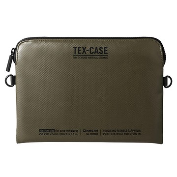 TEX-CASE 防水保護袋 精美紋理收納 耐用柔性防水布  M  軍綠色