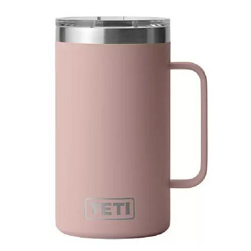 YETI Rambler oz Mug, Vacuum Insulated, Stainless Steel with MagSlider Lid, Sandstone Pink