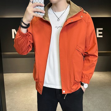 【HOT 本舖】男装【源頭工廠】2025春秋季新款中青年工裝衝鋒衣外套男士帶帽衫潮牌青年夾克寬鬆