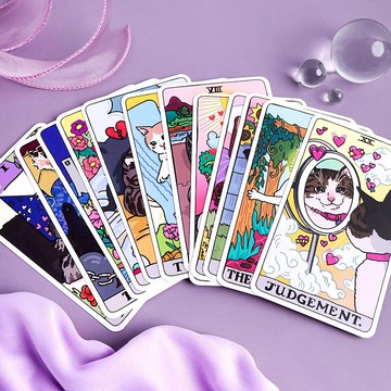 塔羅牌 貓咪迷因 cat meme tarot Chonky Goods by Ping Hatta. Studio