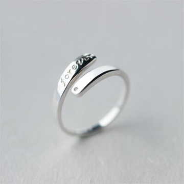 925純銀戒指開口戒-永恆愛戀精緻刻紋情人節生日禮物女飾品73dt480【獨家進口】【米蘭精品】