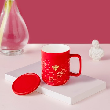 聖誕雪花飄❄️任兩款↘75折 | 大豐收馬克杯 / 含蓋 / 中國紅金 380ml