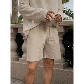 MRCYC亞麻休閑短褲男士夏季薄款寬松五分沙灘褲韓系直筒中褲子潮