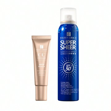 晶靈光感CC霜30ML*1+SPF50清爽沁涼防曬噴霧180m l*1