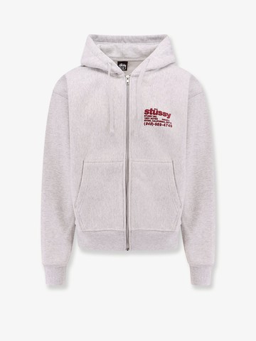 Cotton blend sweatshirt with frontal and back print - STUSSY - gender_Man