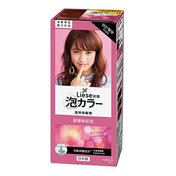 莉婕泡沫染髮劑 甜莓粉紅色 3入