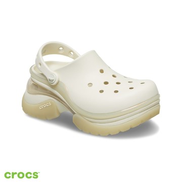 Crocs 卡駱馳 (女鞋) Super Bae 復古小海豚克駱格-極白色-212811-2MD