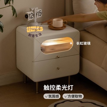 工廠直銷 全實木床頭櫃 奶油風高級感柜子 現代簡約白色床邊柜子 家用臥室柜子 小型抽屜柜子新店開業 全館折扣 售後保障 優選/免運