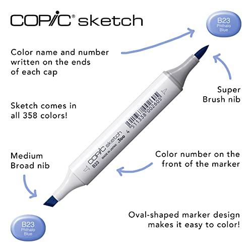 Copic Markers 6ーPiece Sketch Set, Perfect Primaries by Copic Marker