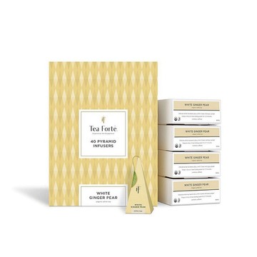 Tea Forte 40入金字塔型絲質茶包 - 白薑梨花茶