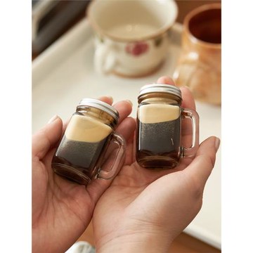 肆月迷你咖啡濃縮液分裝瓶密封罐小樣酒杯蜂蜜樣品收納罐子儲存罐