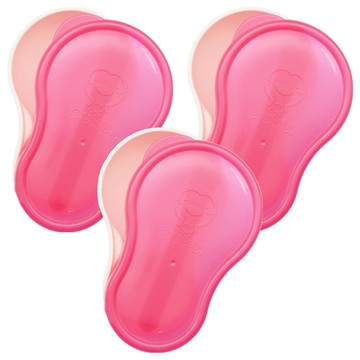 PUKU 藍色企鵝 嬰兒食物研磨器 不含雙酚A  210ml  粉色  3個